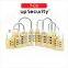 Portable 3 Digit Anti-theft Brass door lock Password Lock Safety Combination Padlock