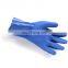 Long Cuff Heavy Duty Cotton Lining Blue PVC Rubber Fully Coated Liquid Chemical Resistant Work Gloves