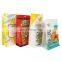 Kraft paper stand-up printed pouch flat bottom plastic zipper bag packaging snack food grade aluminum foil paper window pouches