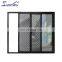 Factory delivery aluminium alloy big  panel stacking sliding patio doors with mesh