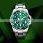 Sinobi S9721G Mens Luxury Watch Stainless Steel Strap Sport Waterproof Green Water Ghost Watch Quartz Men's Watches