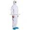 Polypropylene coverall with waterproof microporous dustproof purification fabric Isolated clothing hood suit overalls for men