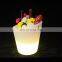 12L Large Rechargeable Led Ice Bucket for Champagne Portable Party Use Led Rechargeable Cooler Glowing Plastic LED Ice Bucket