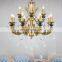 Modern round brass crystal luxury chandelier wall lamp for living room ceiling or bedroom ceiling