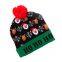 Winter Weihnachtsfeier LED Gestrickte Hüte Halten Sie sich warm Pompom Mützen Wollmütze Kinder Karikatur Elch LED Weihnachtshut
