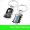 Hot Sale Popular custom promotional metal key ring with chain