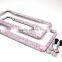 Wholesale Pink Heart Diamond Stainless steel Rhinestone Plate Frame Accessory