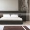 Hot sale solid black walnut wood full grain leather dubai bed furniture bed room furniture MB1201