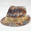 Fashion custom printed polyester fedora hat