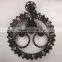 Hogift Retro Luxury Handmade 3d Decoration Gear Wall Clock Big Gift Clock