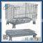 folding wire mesh fence stackable storage container cage