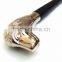 Beautiful brass lion handle walking stick/Stylish antique walking stick/Black wood walking stick wk1119