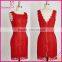 Eyelash Trim Sleeveless Mini Red Lace Dress Designs, Red Lace Dress