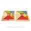 2015 Hot Sale Wooden IQ Intelligent Puzzle Tangram Seven Pieces Puzzle Model Number GAD1132