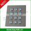 Outdoor weatherproof backlit keypad with 12 numeric keys