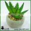 Mini Cement Artificial Potted Plant Aloe Succulent for Table Centerpiece