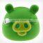 Green Pig Head Roto Casting Soft Vinyl Toy/Make design Game Characters Soft Vinyl Toys/OEM design High quality Soft Vinyl Toys