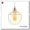 2014 newest single clear white chandelier pear shaped drop with frosted inner glass MD9005-1-CL