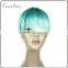 Ombre wig green blond short cut wig machine made hot style wig for christmas party