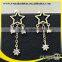 Ebay Zircon Star Pattern Chain Plated 925 Silver Earring
