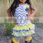2016 Bulk Wholesale Children Boutique Clothing Sets Fashionable Giggle Moon Remake Outfits