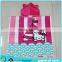 High standard Fashion cartoon velour printing customized kids surf hooded towel