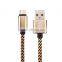 Aluminium Alloy round wire USB Data Cable for Android Cellphone