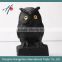 handmade cystal animal figurine black stone owl