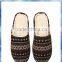 Brown/Black fair isle mule knitted slippers men