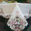 New design cheap polyester flower design embroidery tablecloth