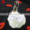 Round plush matel keyring for promotional