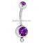 Add a Charm Double Gem Belly Button Rings