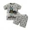 2016 baby night suit summer grey baby cotton suit