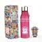 Hot Selling Logo custom sport water bottle with straw