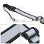 Adjustable Nylon Univeral 4.8cm Wide Bass Guitar Shoulder Strap Belt with Leather Ends