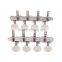 Machines Tuners Pegs Tuning Key with White Pearl Plastic Knobs 4L+4R for Mandolin