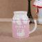  China funny souvenir gift custom tea cup mug colorful ceramic milk cup cow drinking milka cup for kids