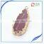 Sell hot Natural stone pendant jewelry agate druzy pendant natural gemstone pendant