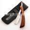 Pure Wood Shaving Razor, Cut Throat Razors, Shavette Razor + Pouch