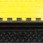 Black & Yellow 4 channel Rubber Cable protector Floor