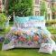 Colorful duvet set digital fancy flower printing bedding sets