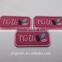 Costom pink silicone rubber patch for outfits