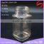 280ml square glass jar with golden lug cap
