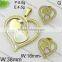 Latest pretty heart style gold 24k jewelry set