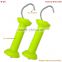 Electric fence insulator; gate handle, Gate Handle with tension spring with hook