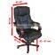 Black Split Leather Office Computer Chair with New Armrest