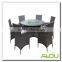 Audu Atlanta Outdoor Garden Rattan Dining Set With Lazy Susan