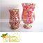 Fabulous Large Wedding Vase Red Yellow Glass Decorative Goblet Blown Mosaic Glass Vases