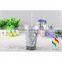 reusable double walled PS/AS plastic cups with lid straw