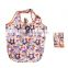 Full color printing Cute animal handle bags cute shoulder folding purse fashion foldable shopping bags
